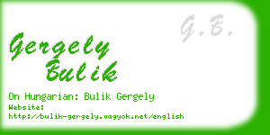 gergely bulik business card